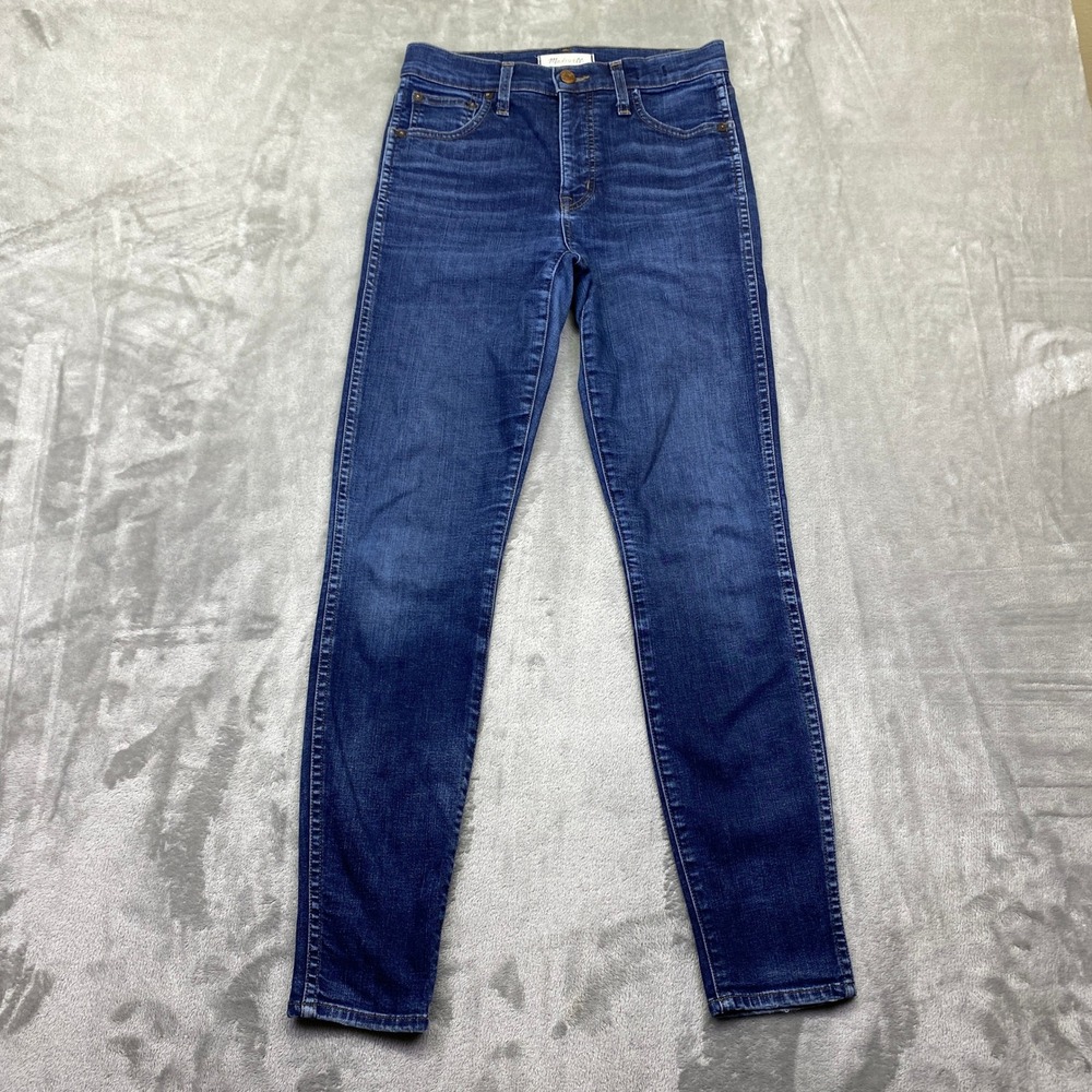 Madewell 10 High-Rise Skinny Jeans Women 26 Dark Wash Denim Stretch Blue